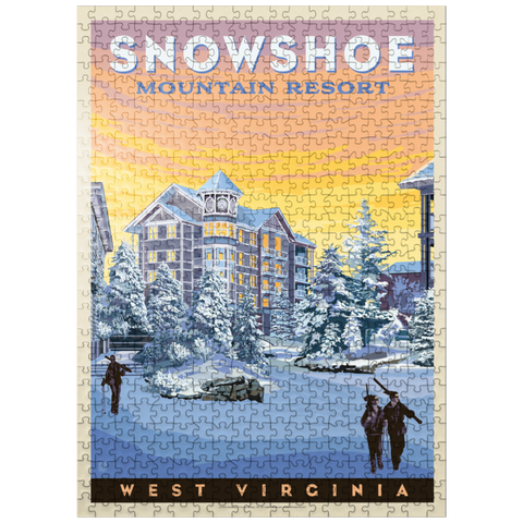 puzzleplate Snowshoe Mountain Resort Winter Charm, West Virginia 500 Jigsaw Puzzle