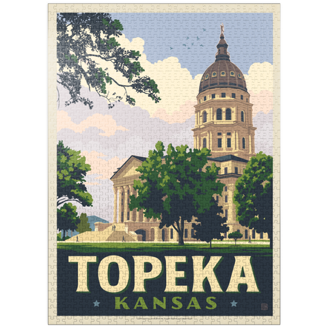 puzzleplate Topeka Kansas Capitol Classic Charm 1000 Jigsaw Puzzle
