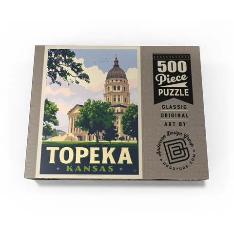 Topeka Kansas Capitol Classic Charm 500 Jigsaw Puzzle box view3