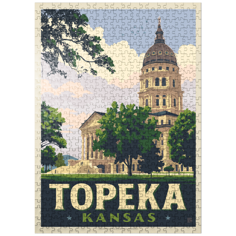 puzzleplate Topeka Kansas Capitol Classic Charm 500 Jigsaw Puzzle