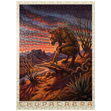puzzleplate Mythical Creatures, Chupacabra Desert Sunset Legend 500 Jigsaw Puzzle