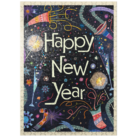 puzzleplate Happy New Year Celebration Sparkle 500 Jigsaw Puzzle