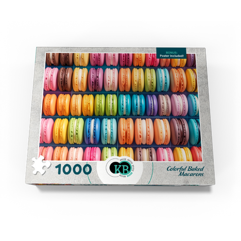 Colorful Baked Macarons 1000 Jigsaw Puzzle box view3
