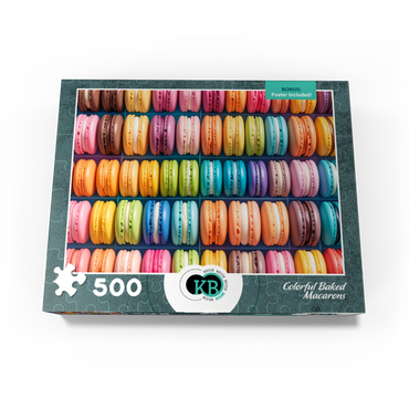 Colorful Baked Macarons 500 Jigsaw Puzzle box view3