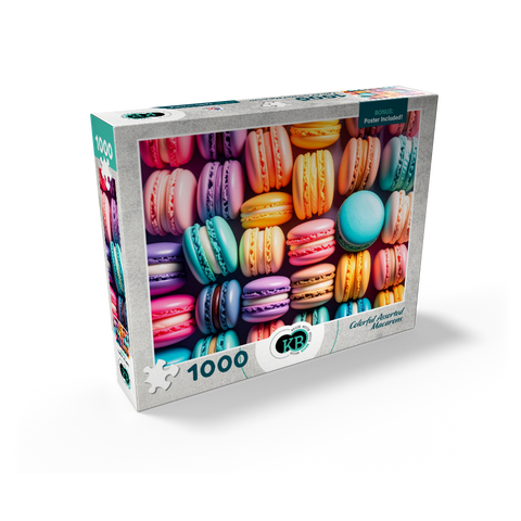 Assorted Colorful Macarons 1000 Jigsaw Puzzle box view2