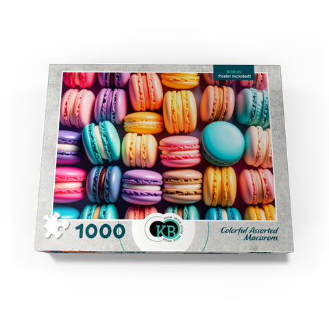 Assorted Colorful Macarons 1000 Jigsaw Puzzle box view3