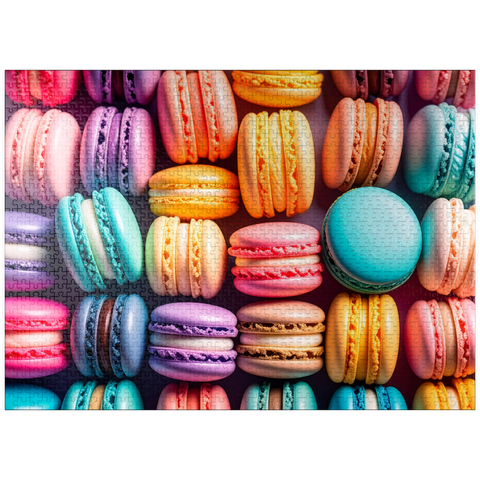 puzzleplate Assorted Colorful Macarons 1000 Jigsaw Puzzle