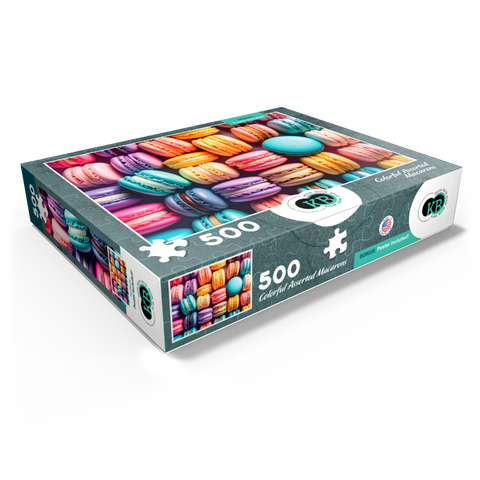 Assorted Colorful Macarons 500 Jigsaw Puzzle box view1
