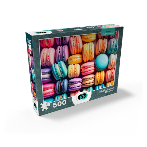 Assorted Colorful Macarons 500 Jigsaw Puzzle box view2