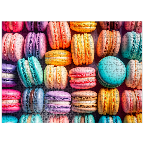 puzzleplate Assorted Colorful Macarons 500 Jigsaw Puzzle