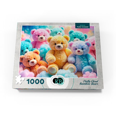 Fluffy Cloud Rainbow Bears 1000 Jigsaw Puzzle box view3