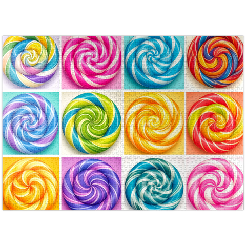 puzzleplate Taffy Candy Peppermint Swirls 1000 Jigsaw Puzzle