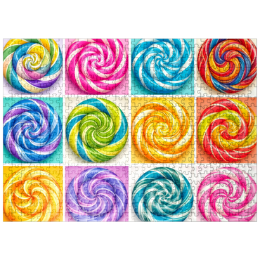 puzzleplate Taffy Candy Peppermint Swirls 500 Jigsaw Puzzle