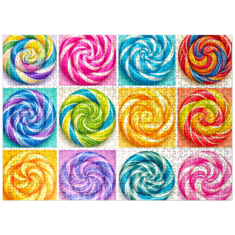 puzzleplate Taffy Candy Peppermint Swirls 500 Jigsaw Puzzle