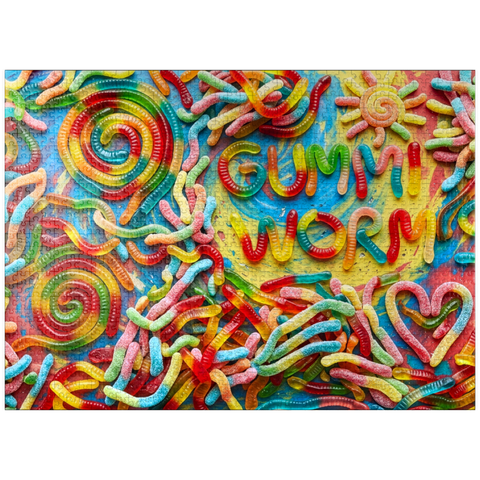 puzzleplate Gummi Worms Graffiti 1000 Jigsaw Puzzle