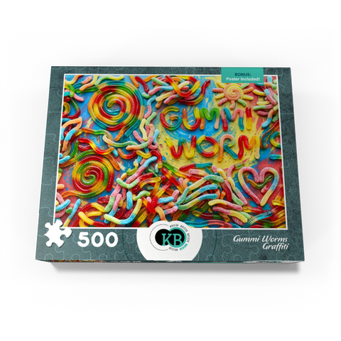Gummi Worms Graffiti 500 Jigsaw Puzzle box view3