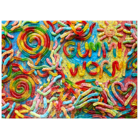 puzzleplate Gummi Worms Graffiti 500 Jigsaw Puzzle