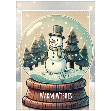 puzzleplate Warm Wishes Snowman 1000 Jigsaw Puzzle