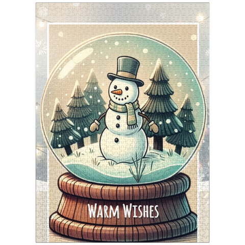 puzzleplate Warm Wishes Snowman 1000 Jigsaw Puzzle