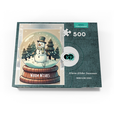Warm Wishes Snowman 500 Jigsaw Puzzle box view3