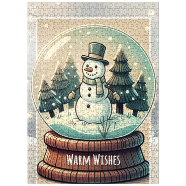 puzzleplate Warm Wishes Snowman 500 Jigsaw Puzzle