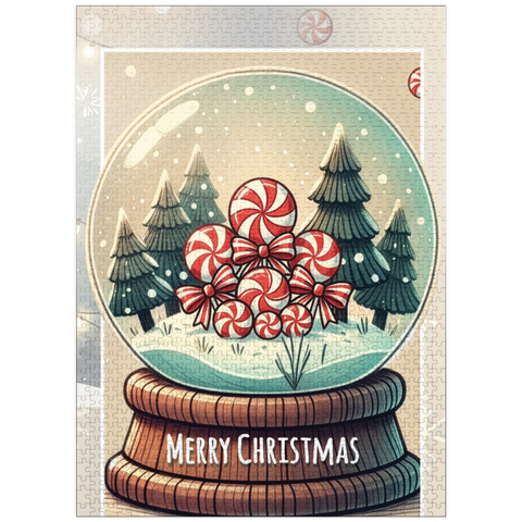 puzzleplate Holiday Peppermint Candies 1000 Jigsaw Puzzle