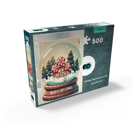 Holiday Peppermint Candies 500 Jigsaw Puzzle box view2
