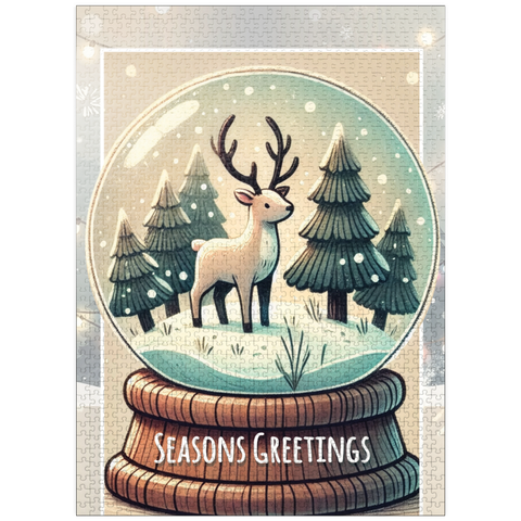 puzzleplate Winter Reindeer 1000 Jigsaw Puzzle
