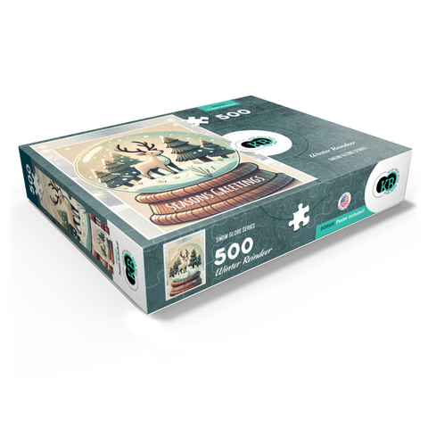 Winter Reindeer 500 Jigsaw Puzzle box view1