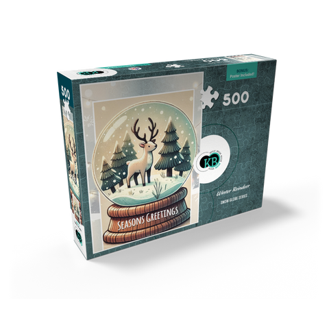 Winter Reindeer 500 Jigsaw Puzzle box view2