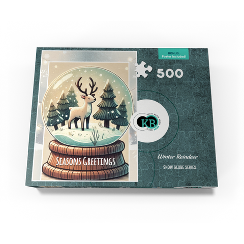 Winter Reindeer 500 Jigsaw Puzzle box view3