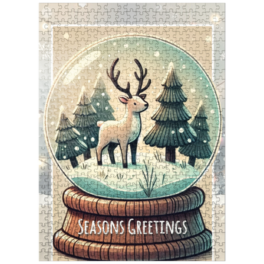 puzzleplate Winter Reindeer 500 Jigsaw Puzzle