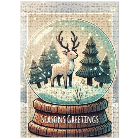 puzzleplate Winter Reindeer 500 Jigsaw Puzzle