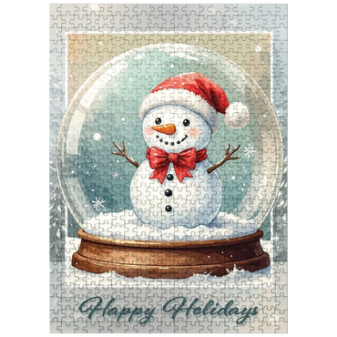 puzzleplate Jolly Holiday Snowman 500 Jigsaw Puzzle