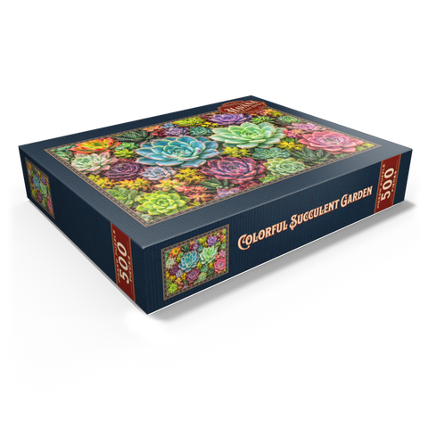 Colorful Succulent Garden 500 Jigsaw Puzzle box view1