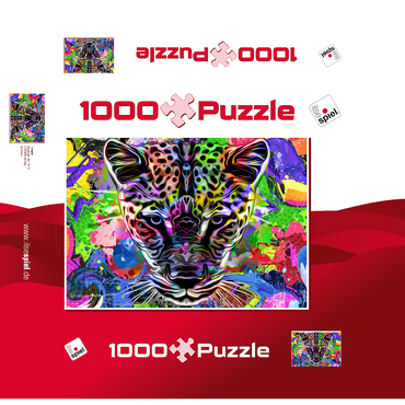 Fantastic leopard 1000 Jigsaw Puzzle box 3D Modell