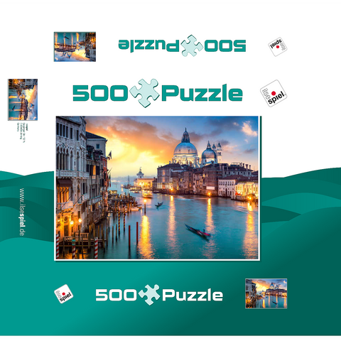 Lagoon dream Venice 500 Jigsaw Puzzle box 3D Modell