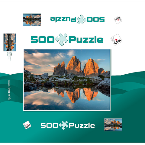 The Three Peaks 500 Jigsaw Puzzle box 3D Modell