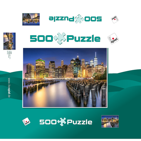 New York skyline 500 Jigsaw Puzzle box 3D Modell