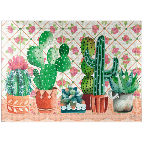 puzzleplate Cactus Family - Gabila - Lovely Times 1000 Jigsaw Puzzle