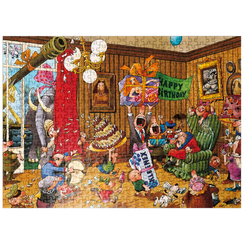 puzzleplate Birthday - Jean-Jacques Loup - Cartoon Classics 500 Jigsaw Puzzle