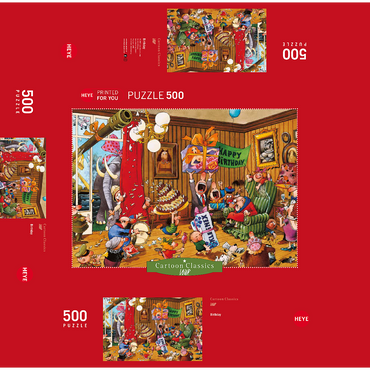 Birthday - Jean-Jacques Loup - Cartoon Classics 500 Jigsaw Puzzle box 3D Modell