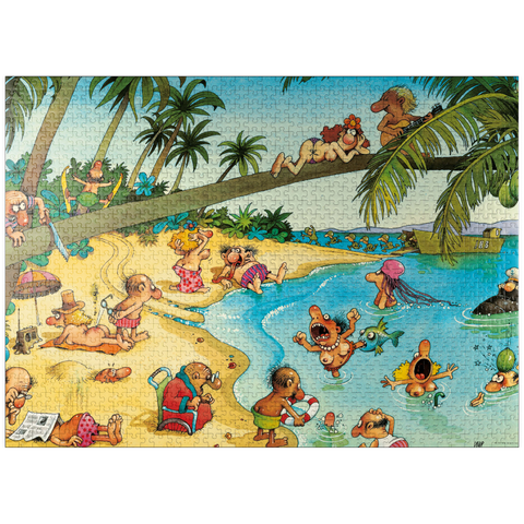 puzzleplate Beachies - Jean-Jacques Loup - Cartoon Classics 1000 Jigsaw Puzzle