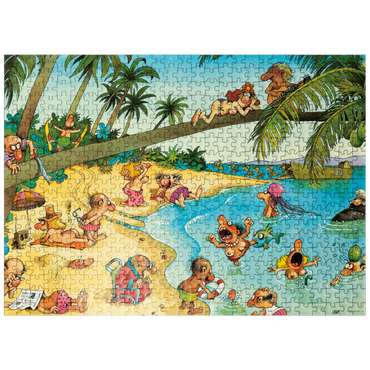 puzzleplate Beachies - Jean-Jacques Loup - Cartoon Classics 500 Jigsaw Puzzle