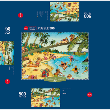 Beachies - Jean-Jacques Loup - Cartoon Classics 500 Jigsaw Puzzle box 3D Modell