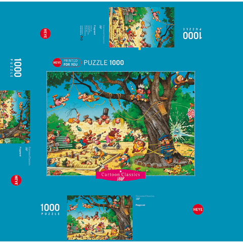 Playground - Jean-Jacques Loup - Cartoon Classics 1000 Jigsaw Puzzle box 3D Modell