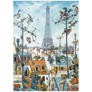 puzzleplate Eiffel Tower - Jean-Jacques Loup - Cartoon Classics 1000 Jigsaw Puzzle