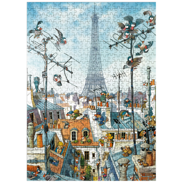 puzzleplate Eiffel Tower - Jean-Jacques Loup - Cartoon Classics 500 Jigsaw Puzzle