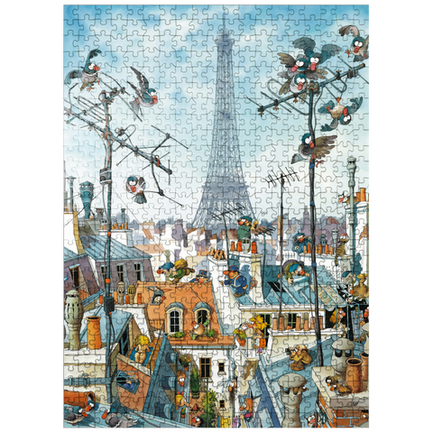 puzzleplate Eiffel Tower - Jean-Jacques Loup - Cartoon Classics 500 Jigsaw Puzzle