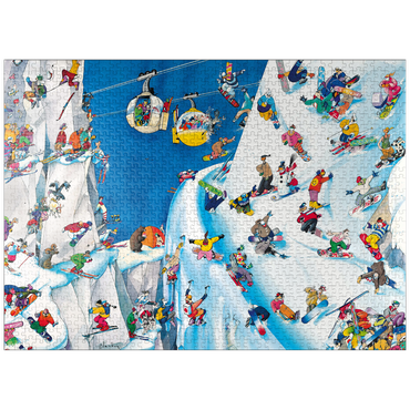 puzzleplate Snowboards - Blachon - Cartoon Classics 1000 Jigsaw Puzzle